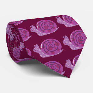 Purple Spotted Snail Tie