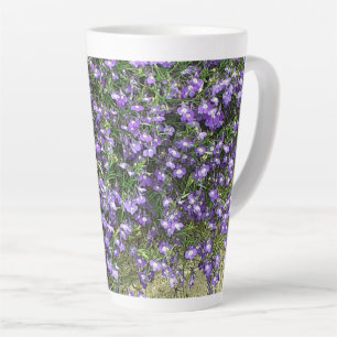 Purple Spring Flowers Latte Mug