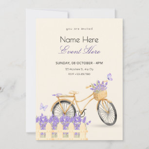 Purple spring  invitation