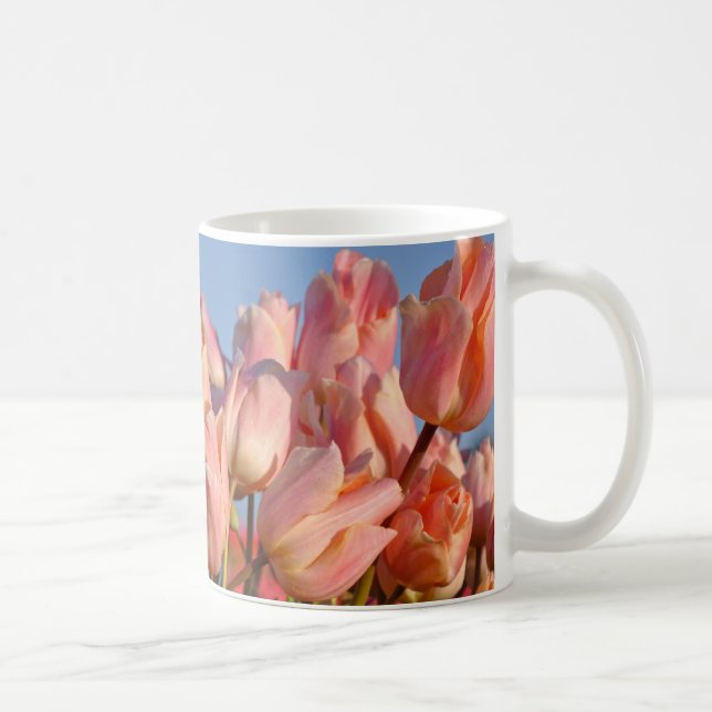 Purple spring tulips coffee mug (Right)