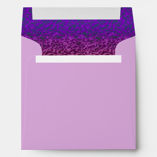 Purple Square Invitation Envelope - Batik Interior (Back (Bottom))