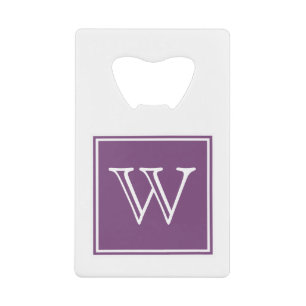 Purple Square Monogram Bottle Opener