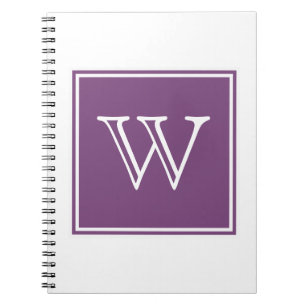 Purple Square Monogram Notebook