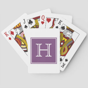 Purple Square Monogram Playing Cards