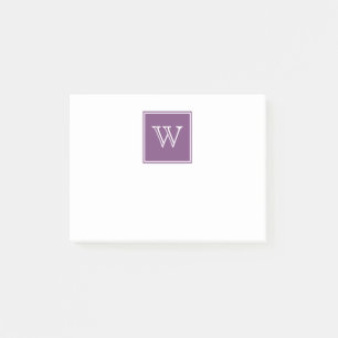Purple Square Monogram Sticky Notes