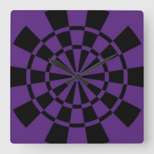 Purple Square Wall Clock