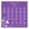 Purple Square Wedding Reception Seating Chart