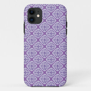 purple squares patterns iPhone 11 case