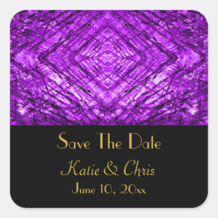 Purple Stained Glass kaleidoscope Texture Square Sticker