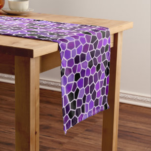Purple stained glass medium table runner