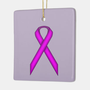 Purple Standard Ribbon by Kenneth Yoncich Ceramic Tree Decoration