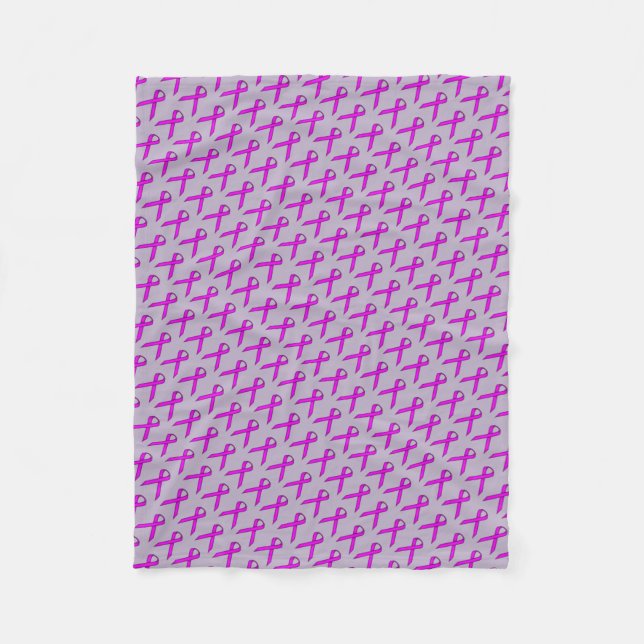 Purple Standard Ribbon Fleece Blanket (Front)
