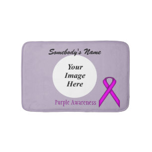 Purple Standard Ribbon Tmpl by Kenneth Yoncich Bath Mat