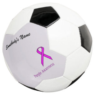 Purple Standard Ribbon Tmpl by Kenneth Yoncich Soccer Ball