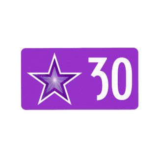 Purple Star 'Age' label medium purple