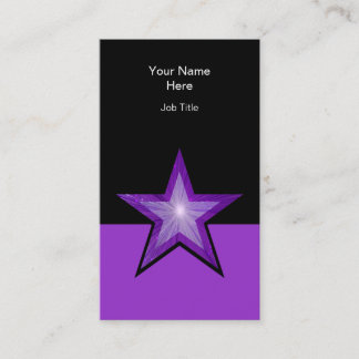 Purple Star business card purple black vertical