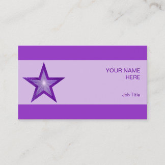 Purple Star business card purple stripe