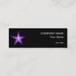 Purple Star business card template skinny black