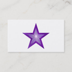 Purple Star business card template white