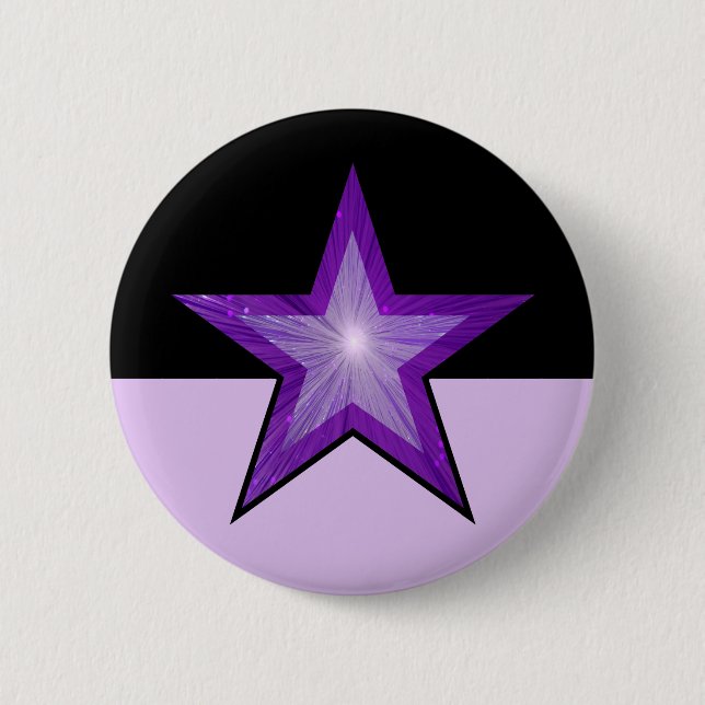 Purple Star button black pale purple (Front)