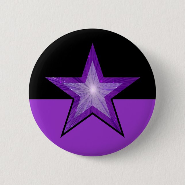 Purple Star button purple black (Front)