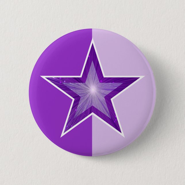 Purple Star button purple two tone (Front)