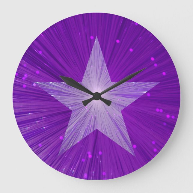 Purple Star clock round (Front)