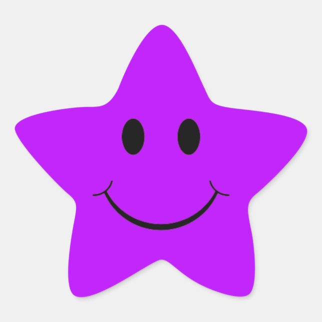 Purple Star Face Stickers (Front)