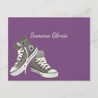 Purple Star Fade Sneakers Bat Mitzvah Thank You