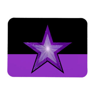 Purple Star flexible magnet black purple