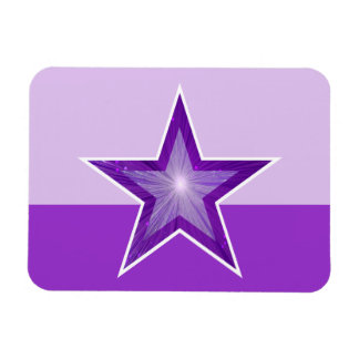 Purple Star flexible magnet cream purple