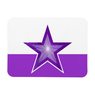 Purple Star flexible magnet white purple