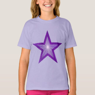 Purple Star girl's t-shirt purple