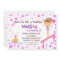 Purple Star Gymnast Birthday Party Invitation