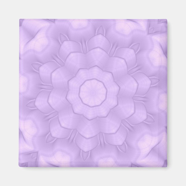 Purple Star Kaleidoscope Pattern Magnet (Front)