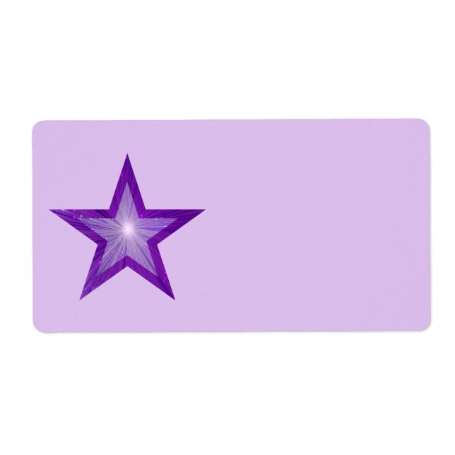 Purple Star label large pale purple plain (Front)