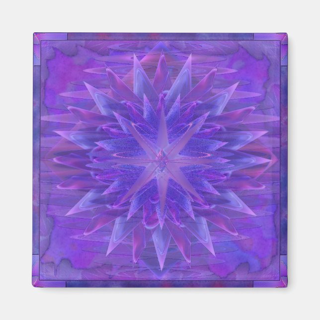Purple Star Mandala Magnet (Front)