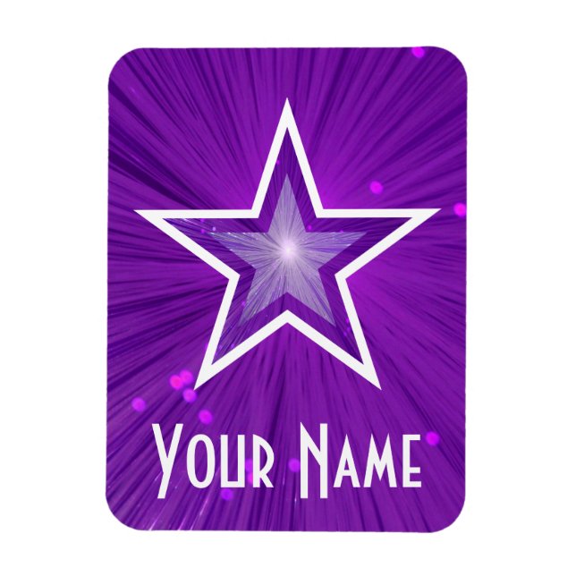 Purple Star 'Name' flexible magnet (Vertical)