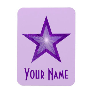 Purple Star 'Name' flexible magnet pale purple