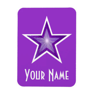 Purple Star 'Name' flexible magnet purple