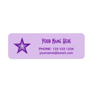 Purple Star 'Name' text small pale purple