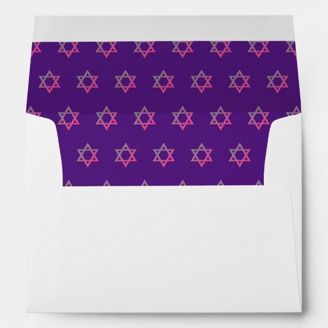 Purple Star of David Envelope (Back (Bottom))