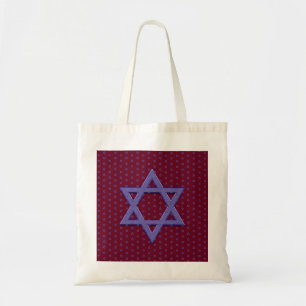 Purple Star of David Seamless Tote Bag