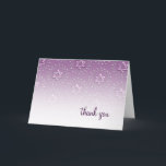 Purple Star of the David Damask Thank You<br><div class="desc">Bar Mitzvah and Bat Mitzvah invitation sets designed by Umua. Printed and shipped by Zazzle or its partners.</div>
