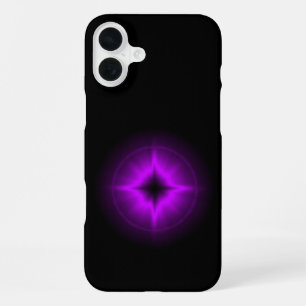 Purple Star on black iPhone 16 Plus Case