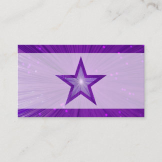 Purple Star pale business card template