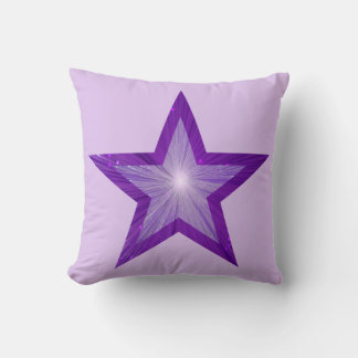 Purple Star pale purple square purple back Cushion