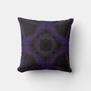 Purple star pattern cushion