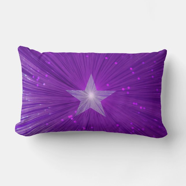 Purple Star printed throw pillow (Front)