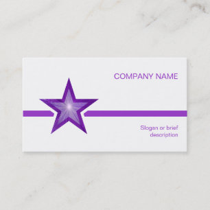 Purple Star purple line business card white